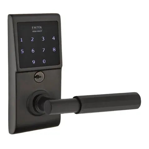 Emtek Emtouch - T-Bar Faceted Lever Electronic Touchscreen Lock by Emtek