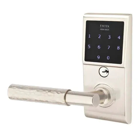 Emtek Emtouch - T-Bar Hammered Lever Electronic Touchscreen Lock by Emtek