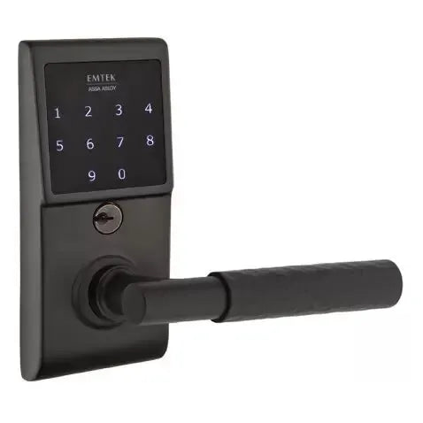 Emtek Emtouch - T-Bar Hammered Lever Electronic Touchscreen Lock by Emtek