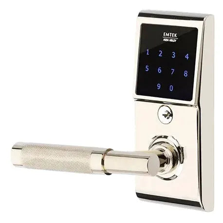 Emtek Emtouch - T-Bar Knurled Lever Electronic Touchscreen Lock by Emtek