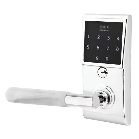 polished chrome door lever