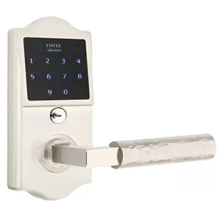 Emtek Emtouch Classic - L-Square Hammered Lever Electronic Touchscreen Lock by Emtek