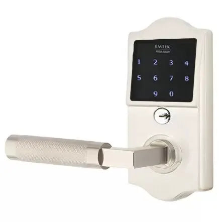 Emtek Emtouch Classic - L-Square Knurled Lever Electronic Touchscreen Lock by Emtek