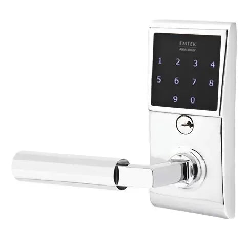 polished chrome door lever
