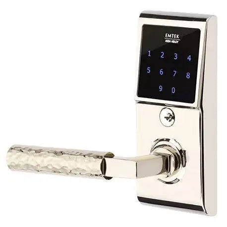 Emtek Emtouch - L-Square Hammered Lever Electronic Touchscreen Lock by Emtek