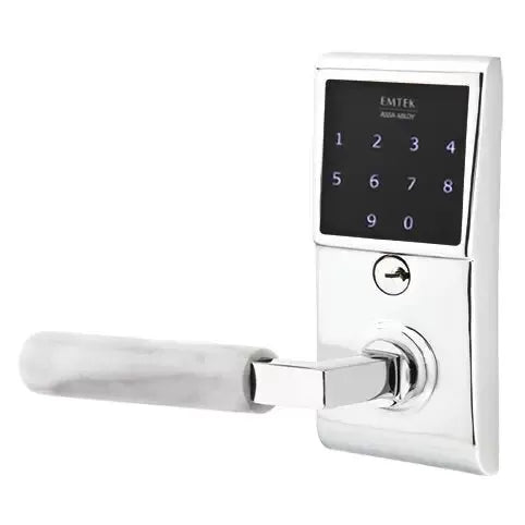 polished chrome door lever
