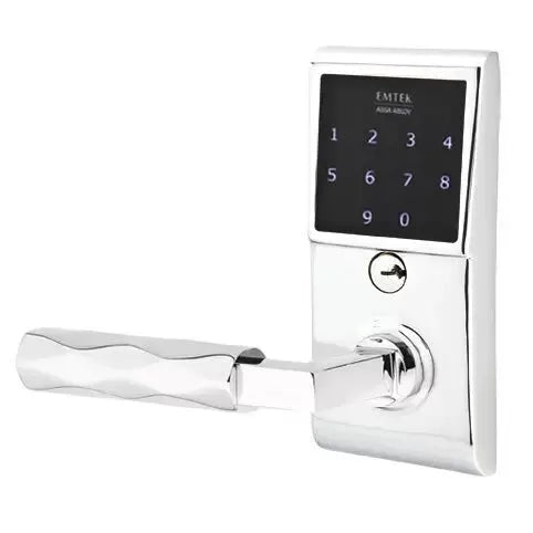 polished chrome door lever