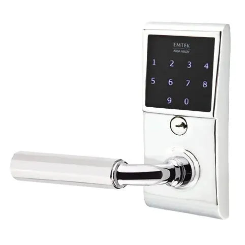 polished chrome door lever