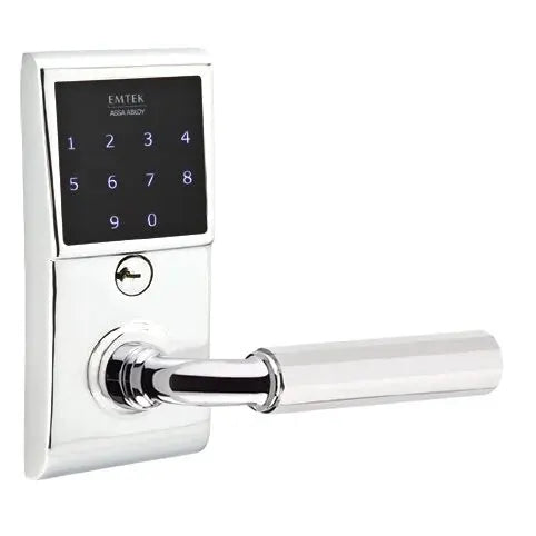 Emtek Emtouch - R-Bar Faceted Lever Electronic Touchscreen Lock by Emtek
