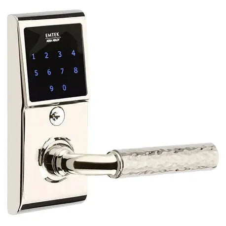 Emtek Emtouch - R-Bar Hammered Lever Electronic Touchscreen Lock by Emtek