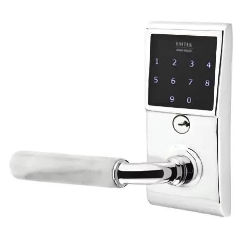 polished chrome door lever
