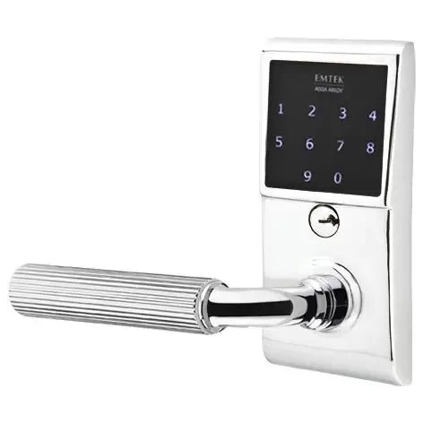 polished chrome door lever