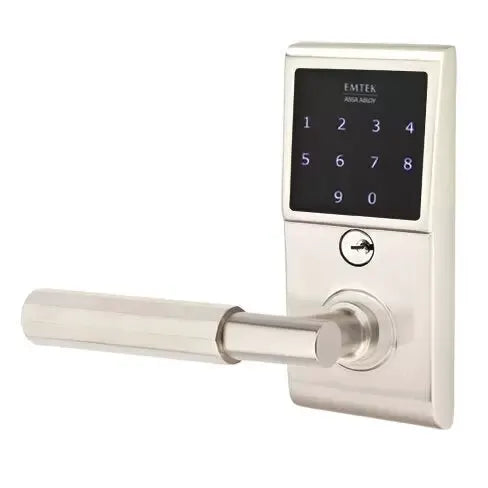 Emtek Emtouch - T-Bar Faceted Lever Electronic Touchscreen Lock by Emtek