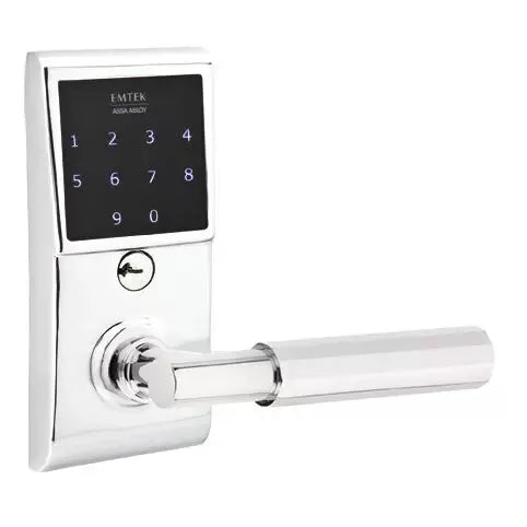 Emtek Emtouch - T-Bar Faceted Lever Electronic Touchscreen Lock by Emtek