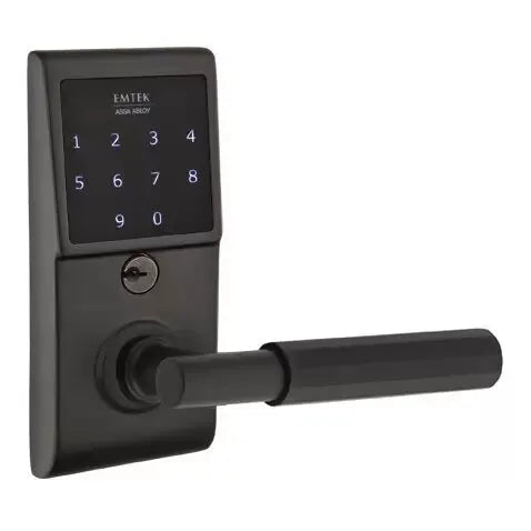 Emtek Emtouch - T-Bar Faceted Lever Electronic Touchscreen Lock by Emtek