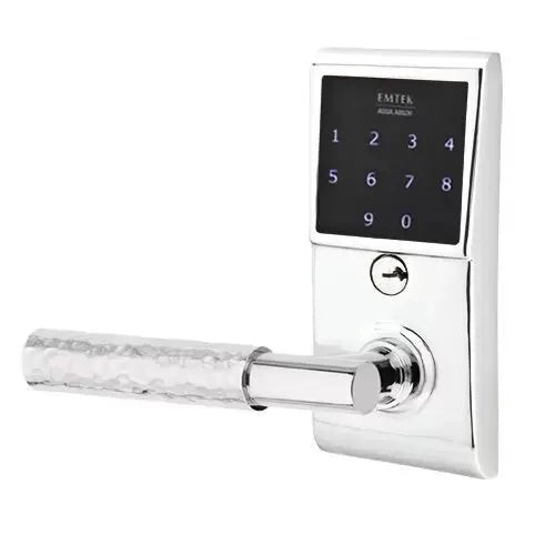 polished chrome door lever