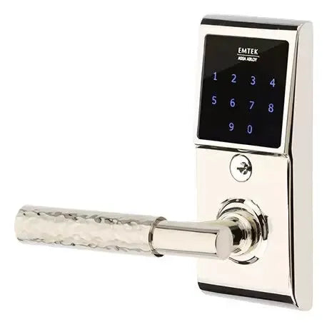 Emtek Emtouch - T-Bar Hammered Lever Electronic Touchscreen Lock by Emtek