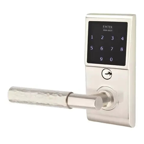 Emtek Emtouch - T-Bar Hammered Lever Electronic Touchscreen Lock by Emtek