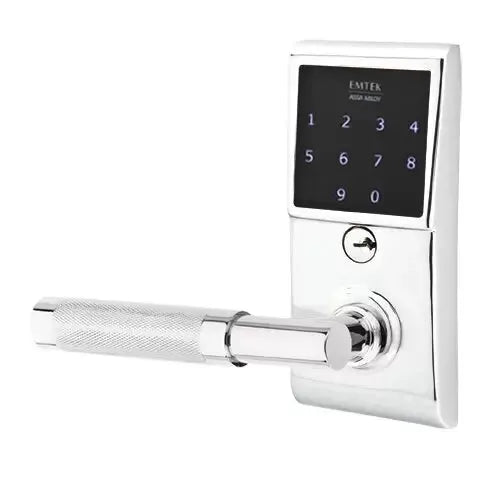 polished chrome door lever