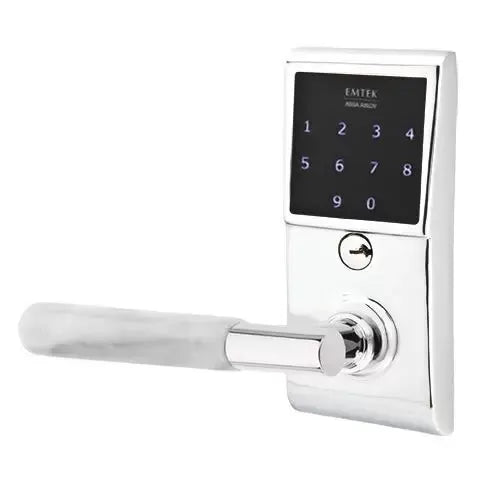 polished chrome door lever