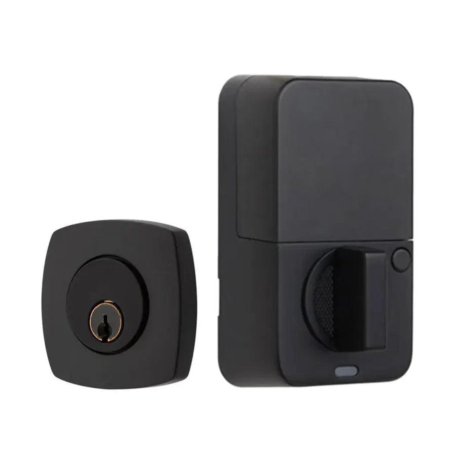 flat black door deadbolt