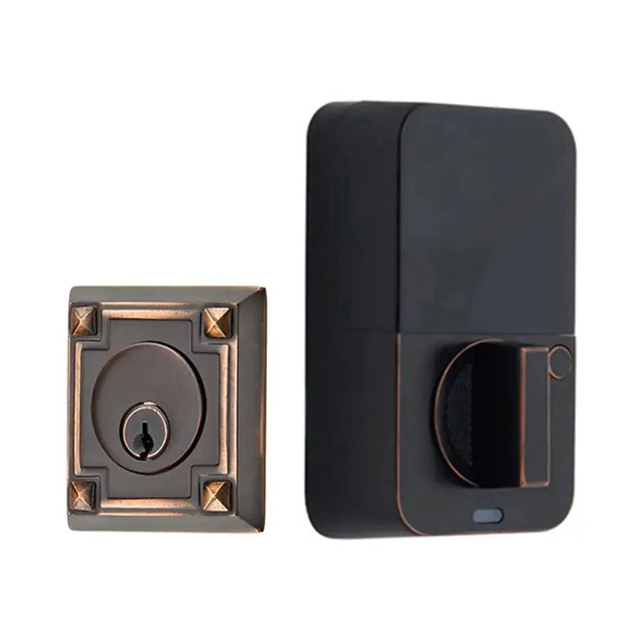 Emtek EMPowered 2 Upgrade Single Cylinder Arts and Crafts Deadbolt by Emtek