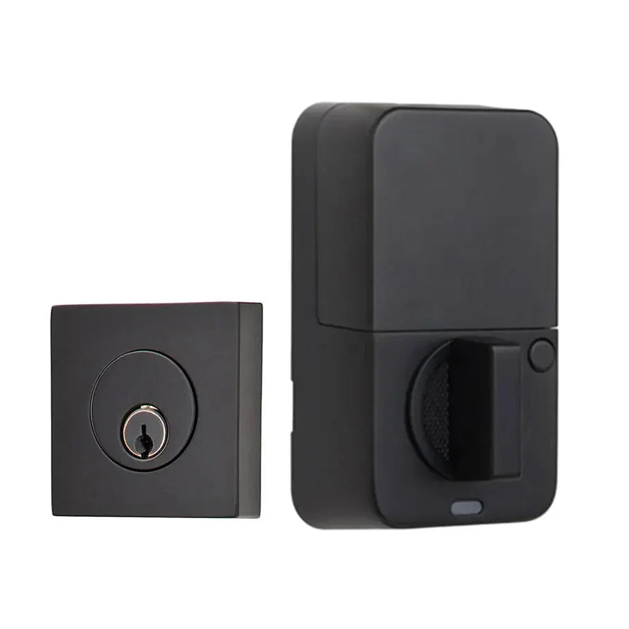 flat black door deadbolt