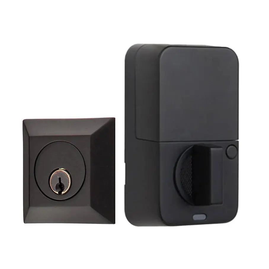 flat black door deadbolt
