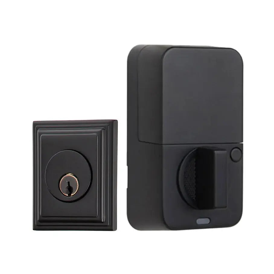 flat black door deadbolt