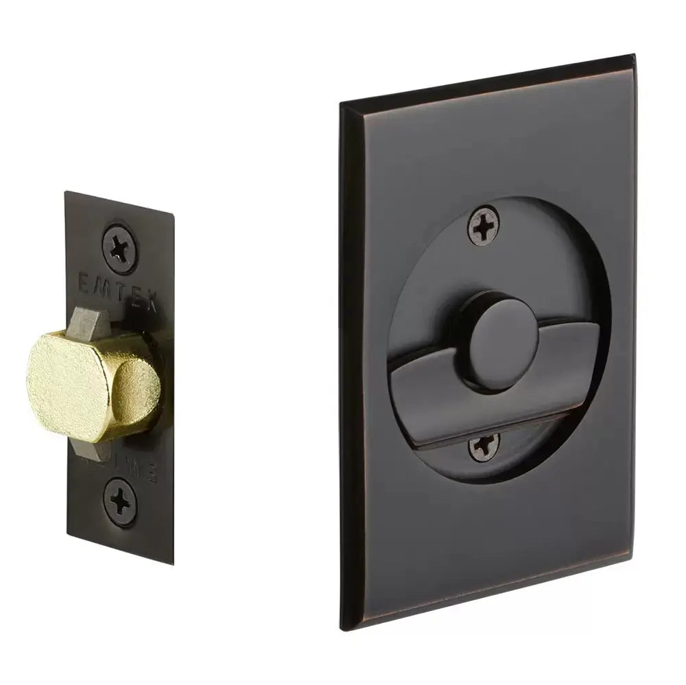 Emtek Tubular Rectangular Pocket Door Hardware by Emtek