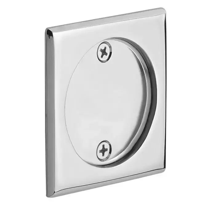 polished chrome pocket door