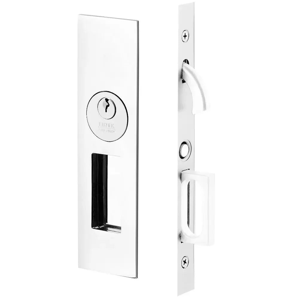 Emtek Narrow Modern Rectangular Pocket Door Mortise Hardware by Emtek