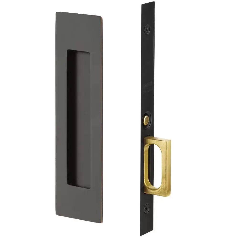 Emtek Narrow Modern Rectangular Pocket Door Mortise Hardware by Emtek