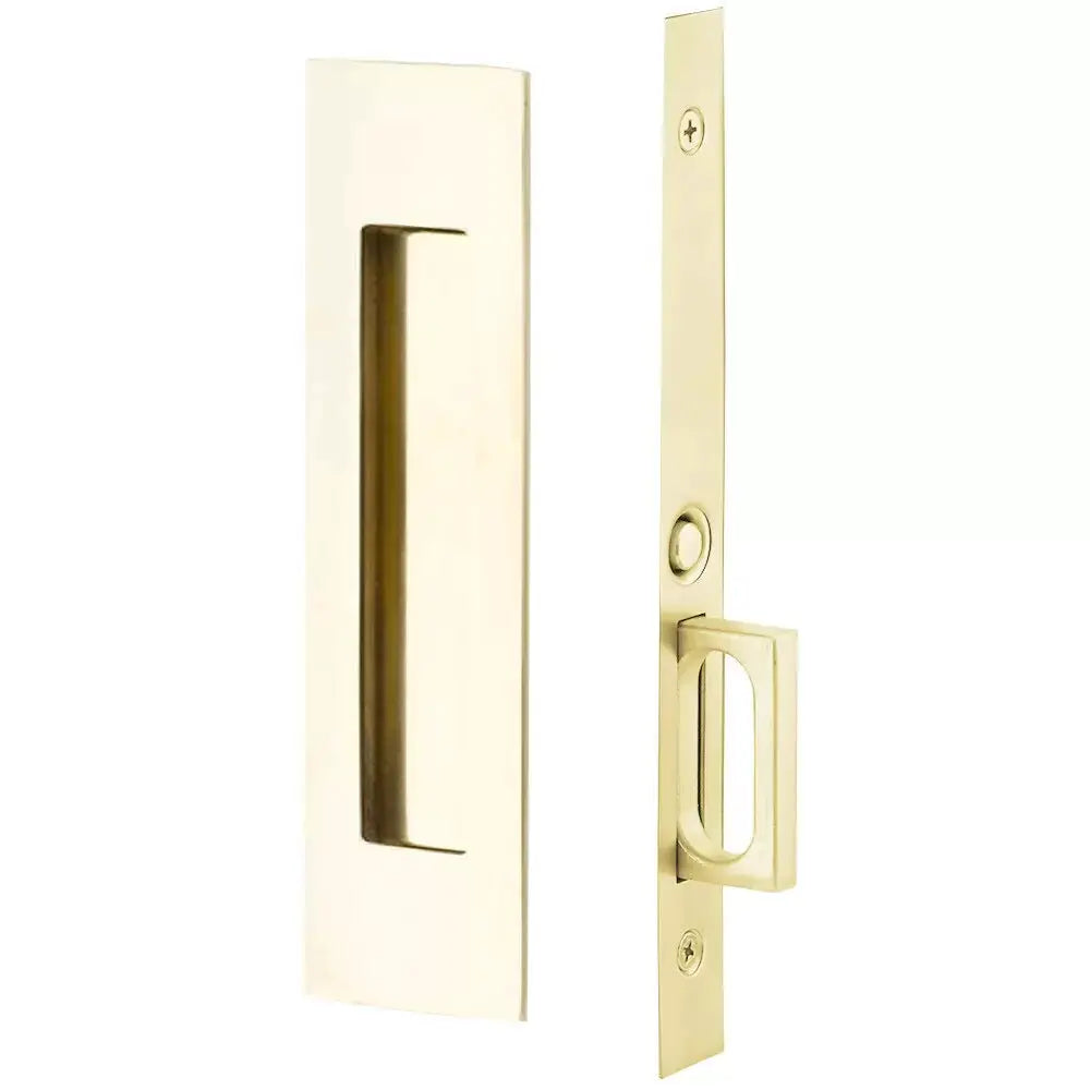 Emtek Narrow Modern Rectangular Pocket Door Mortise Hardware by Emtek