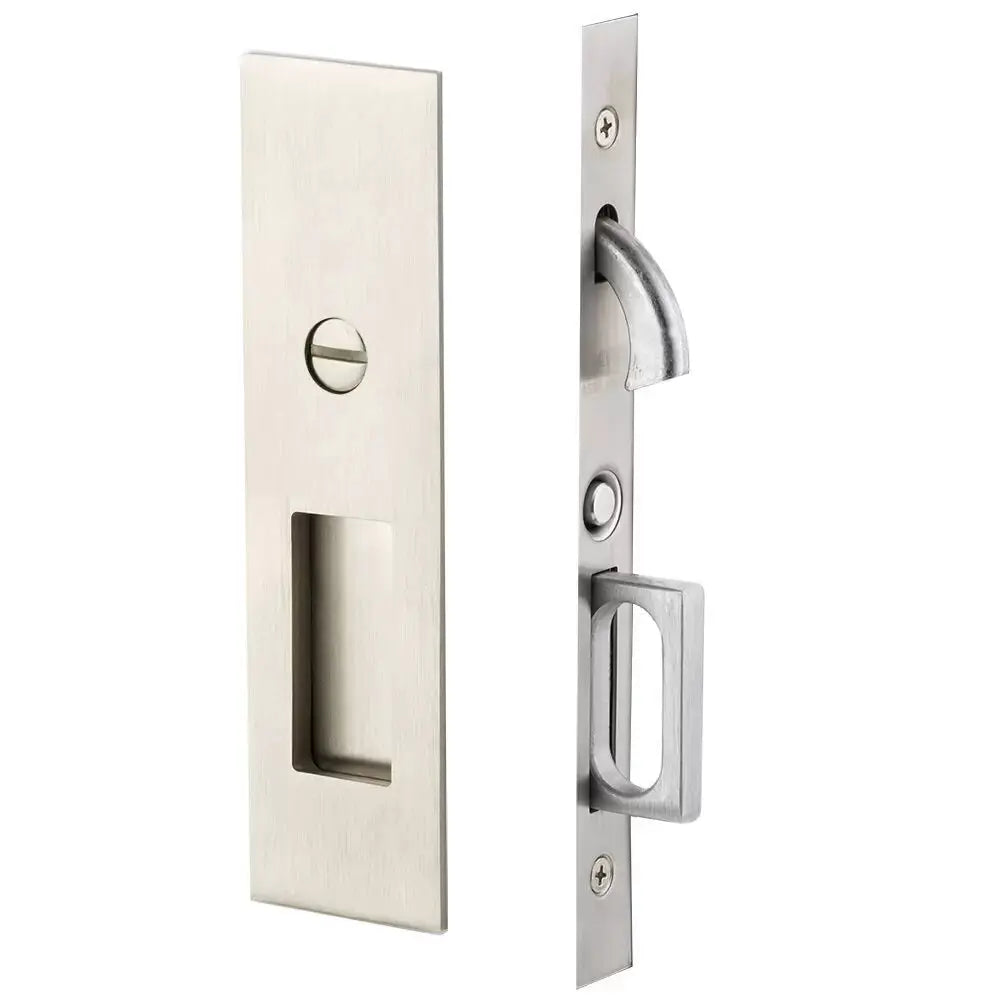 Emtek Narrow Modern Rectangular Pocket Door Mortise Hardware by Emtek