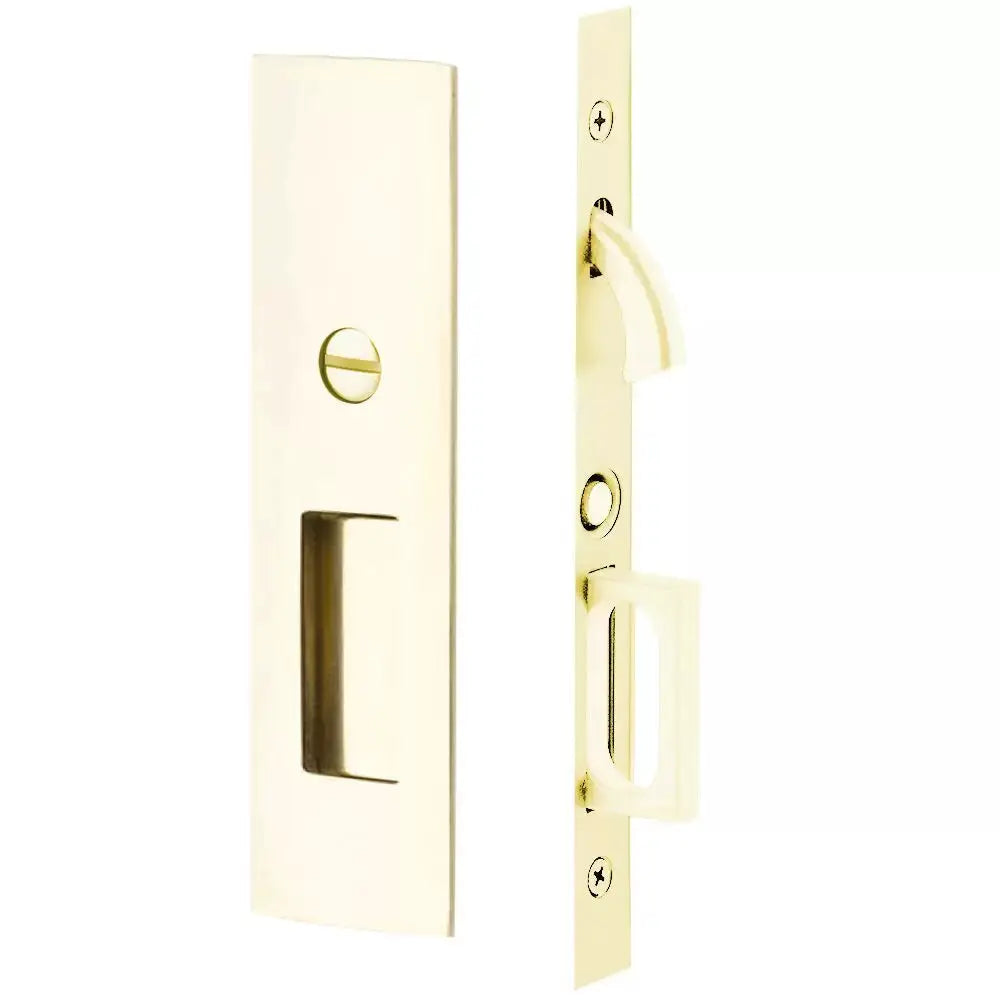 Emtek Narrow Modern Rectangular Pocket Door Mortise Hardware by Emtek