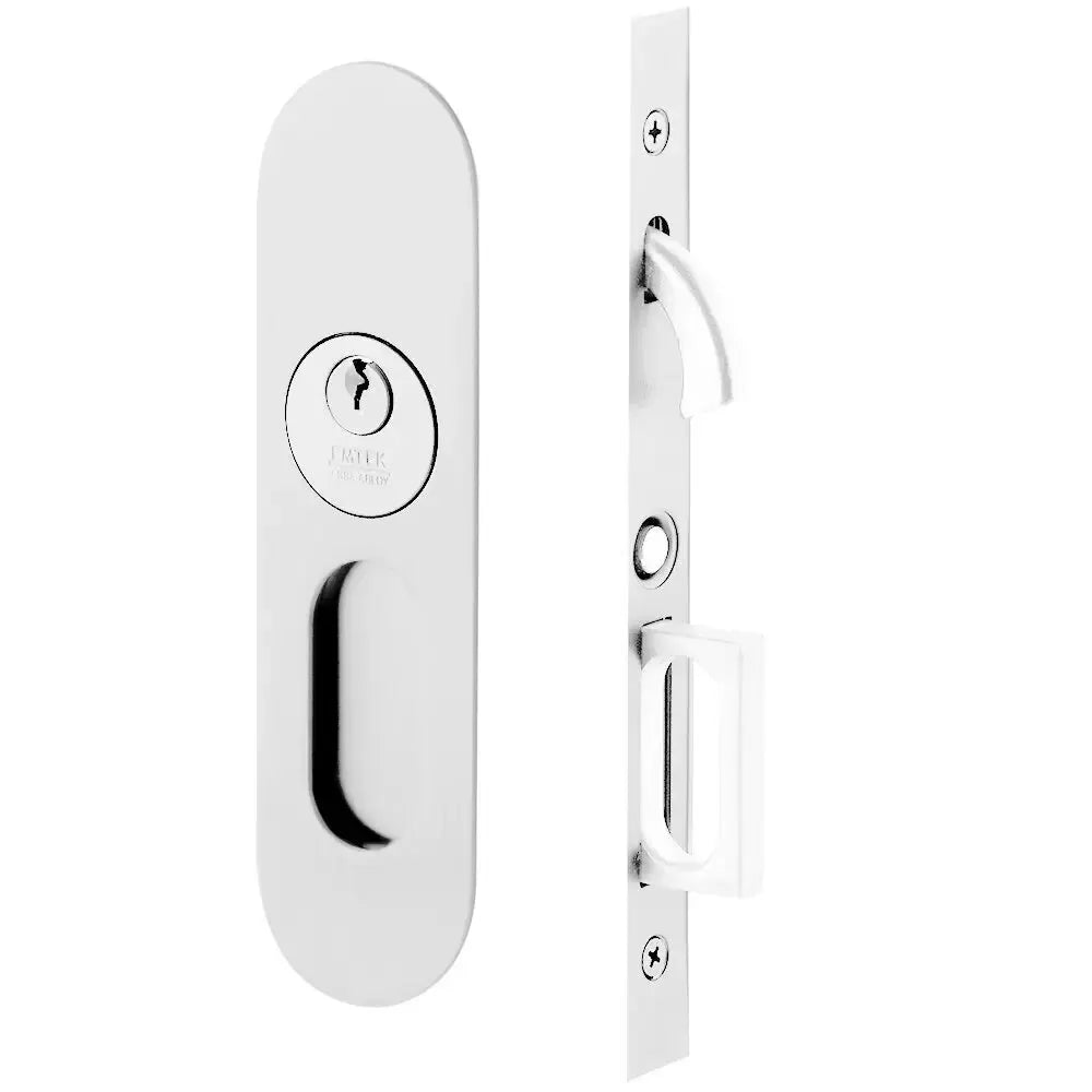 Emtek Narrow Modern Oval Pocket Door Mortise Hardware by Emtek