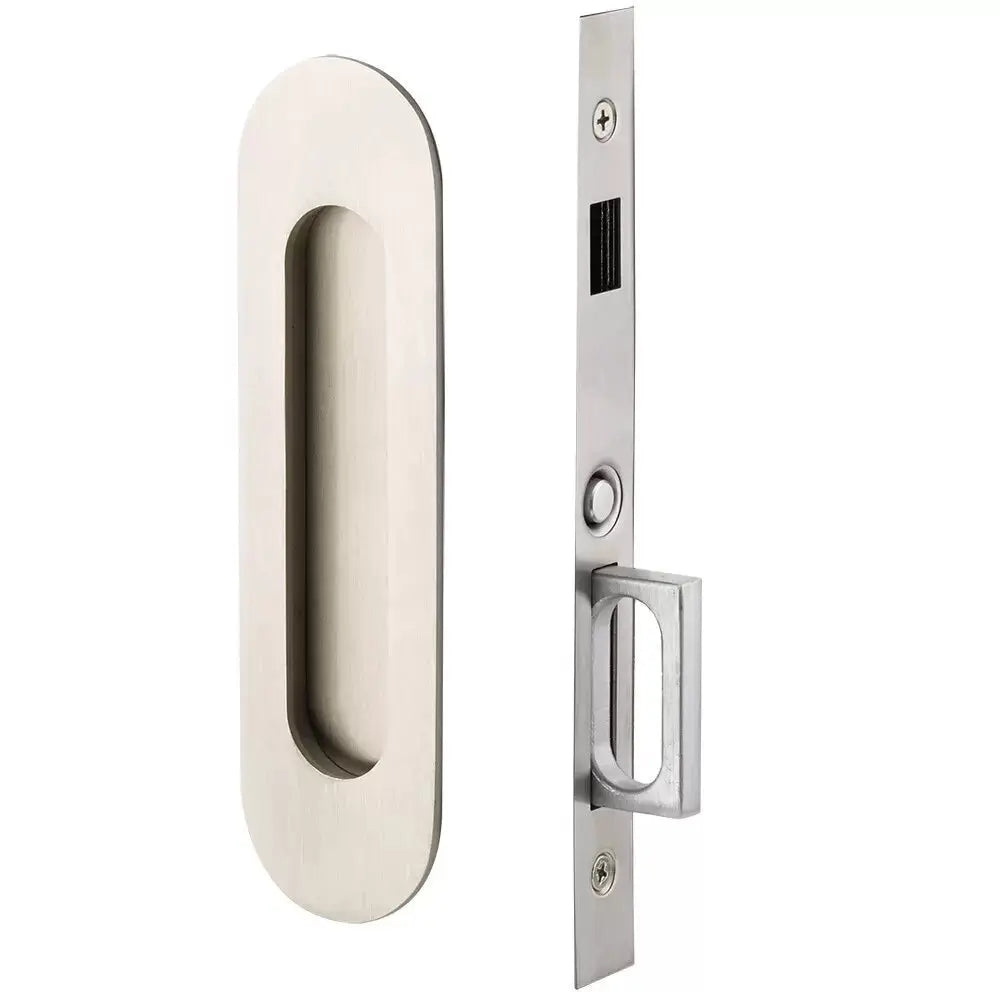 Emtek Narrow Modern Oval Pocket Door Mortise Hardware by Emtek