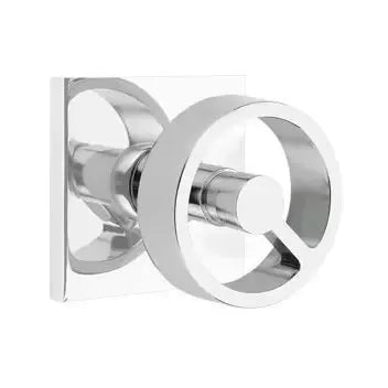 polished chrome door knob