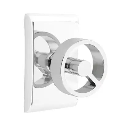 polished chrome door knob