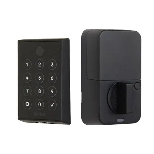 flat black door deadbolt