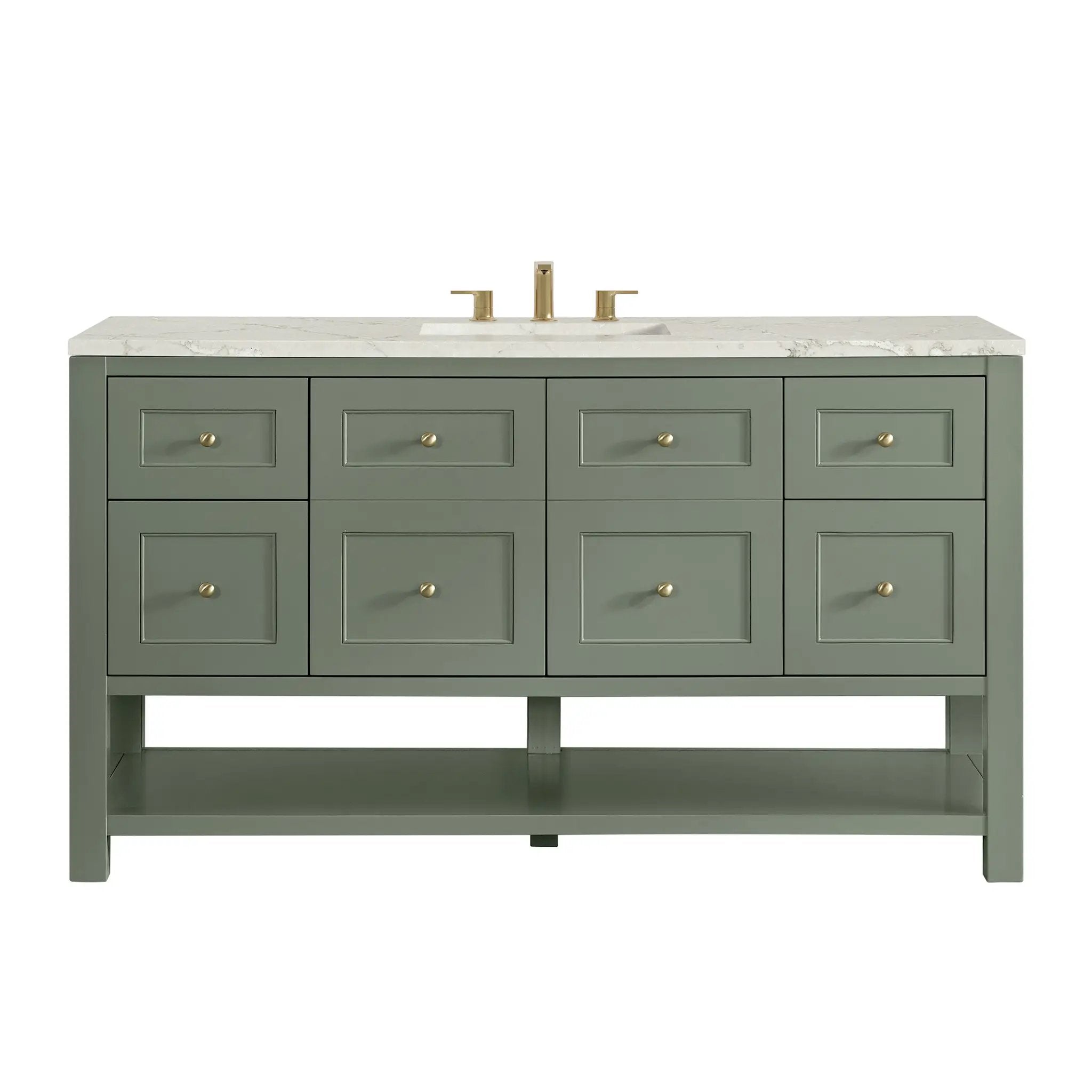 James Martin Breckenridge 60" Single Vanity Set - Smokey Celadon by James Martin Vanities