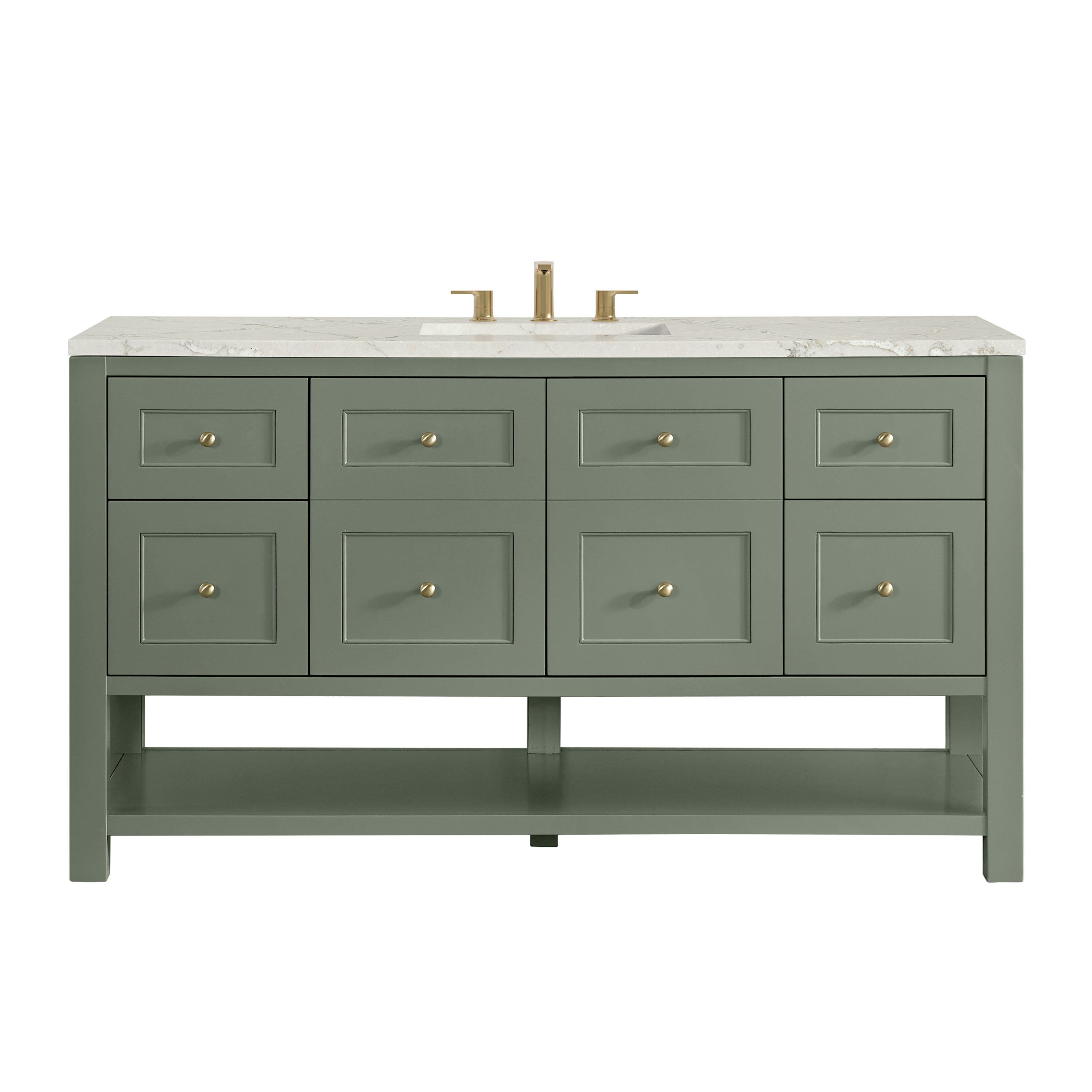 James Martin Vanities Breckenridge 60" Single Vanity - Smokey Celadon