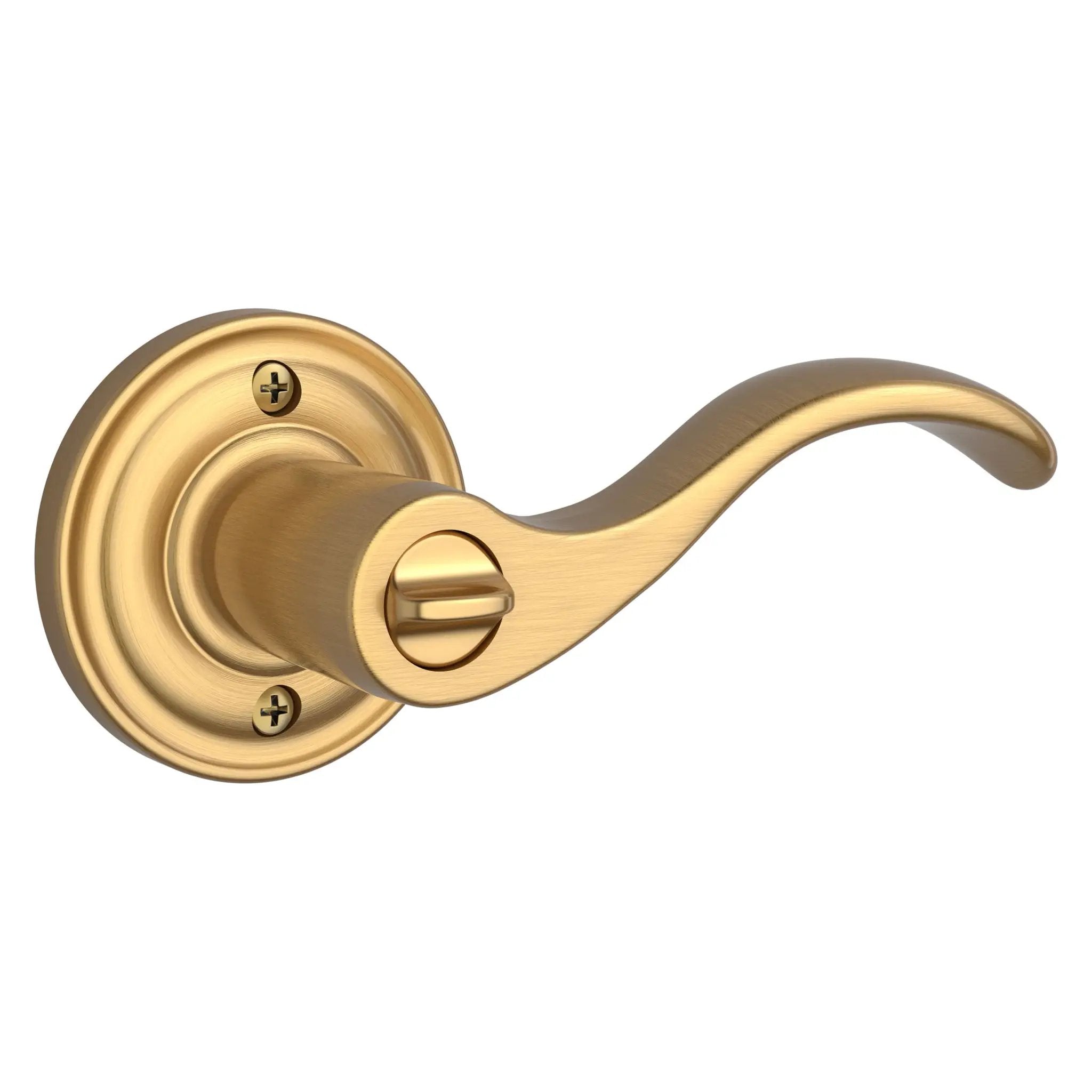 Baldwin Reserve Curve Lever and Traditional Round Rose by Baldwin