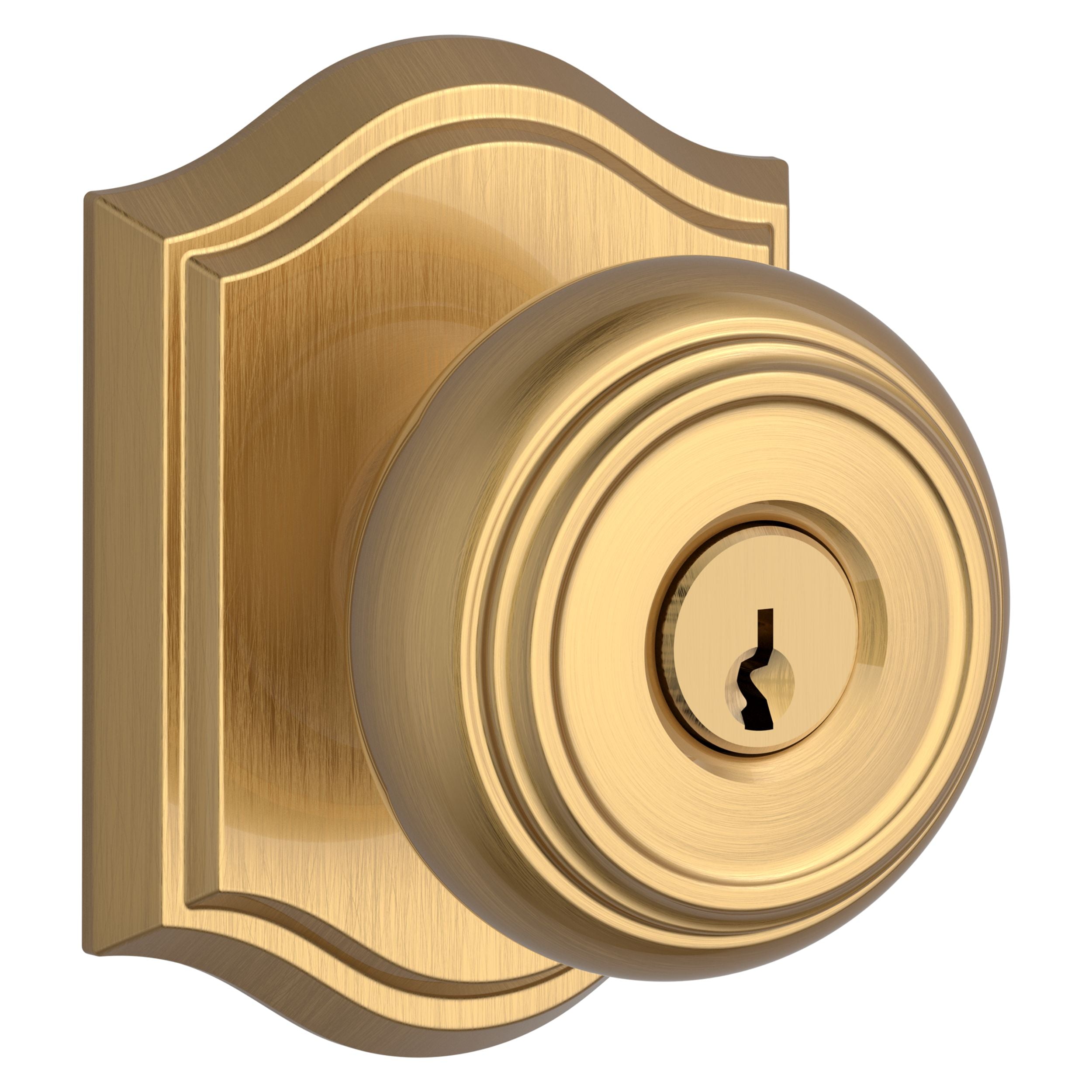 satin brass door knob
