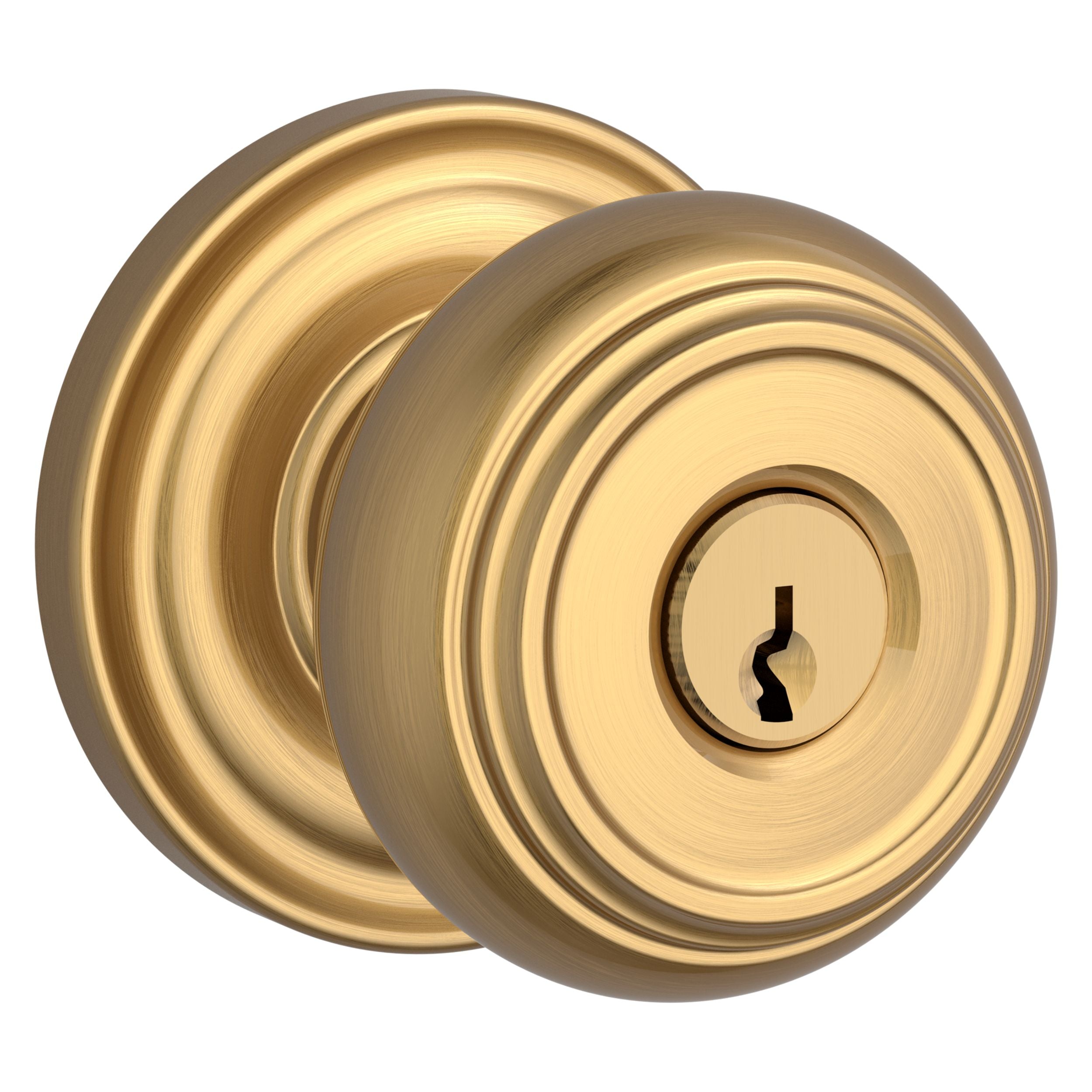 satin brass door knob