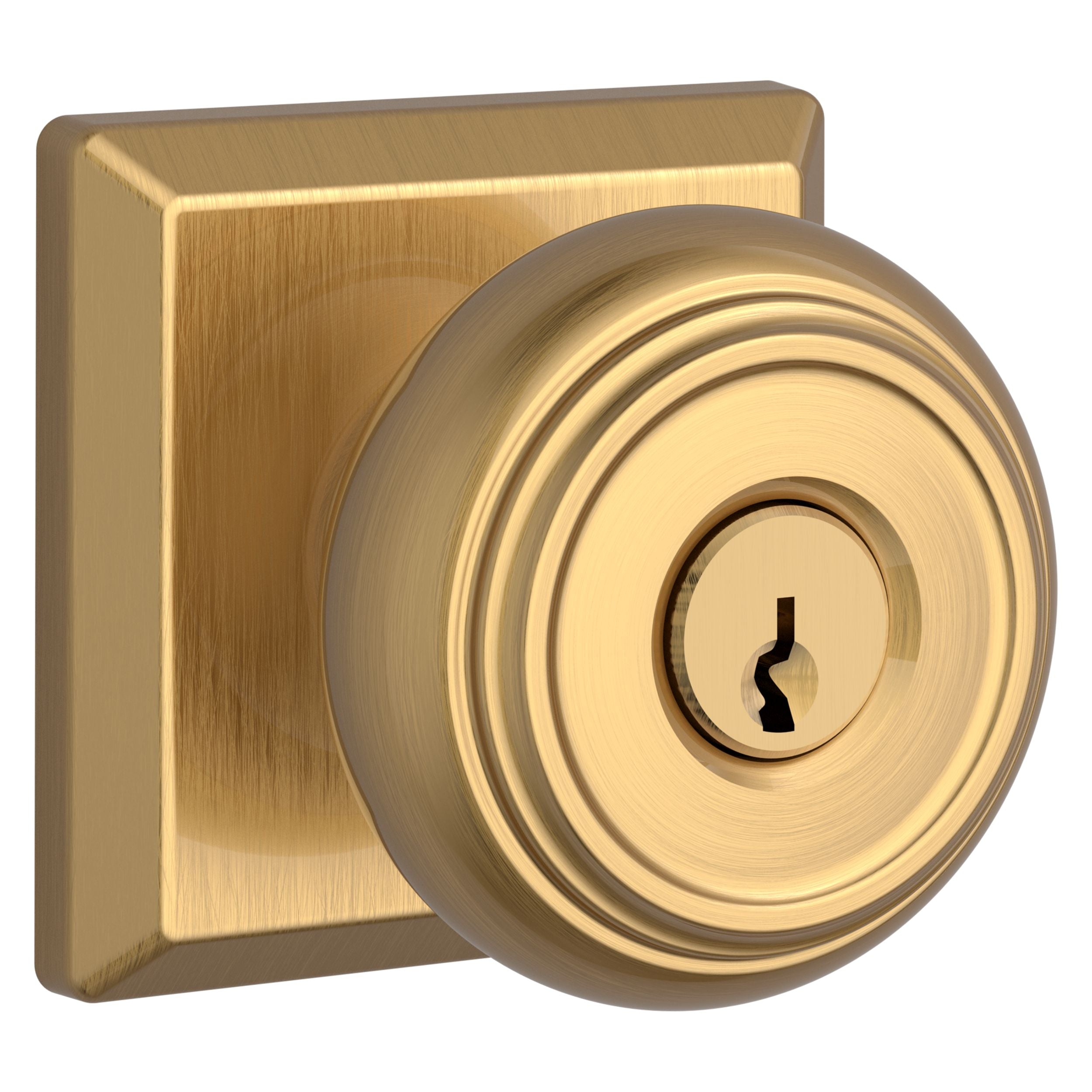 satin brass door knob