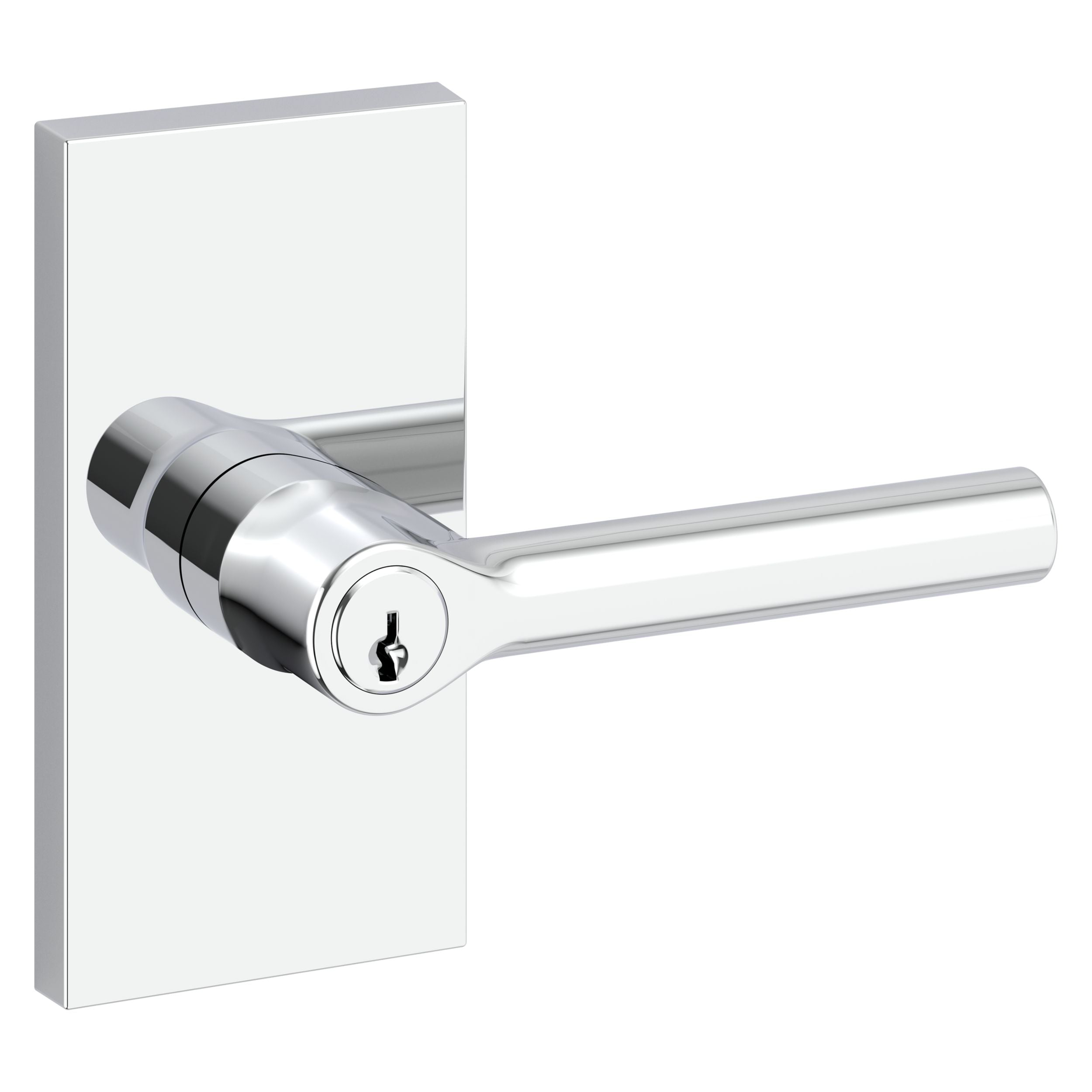 polished chrome door lever
