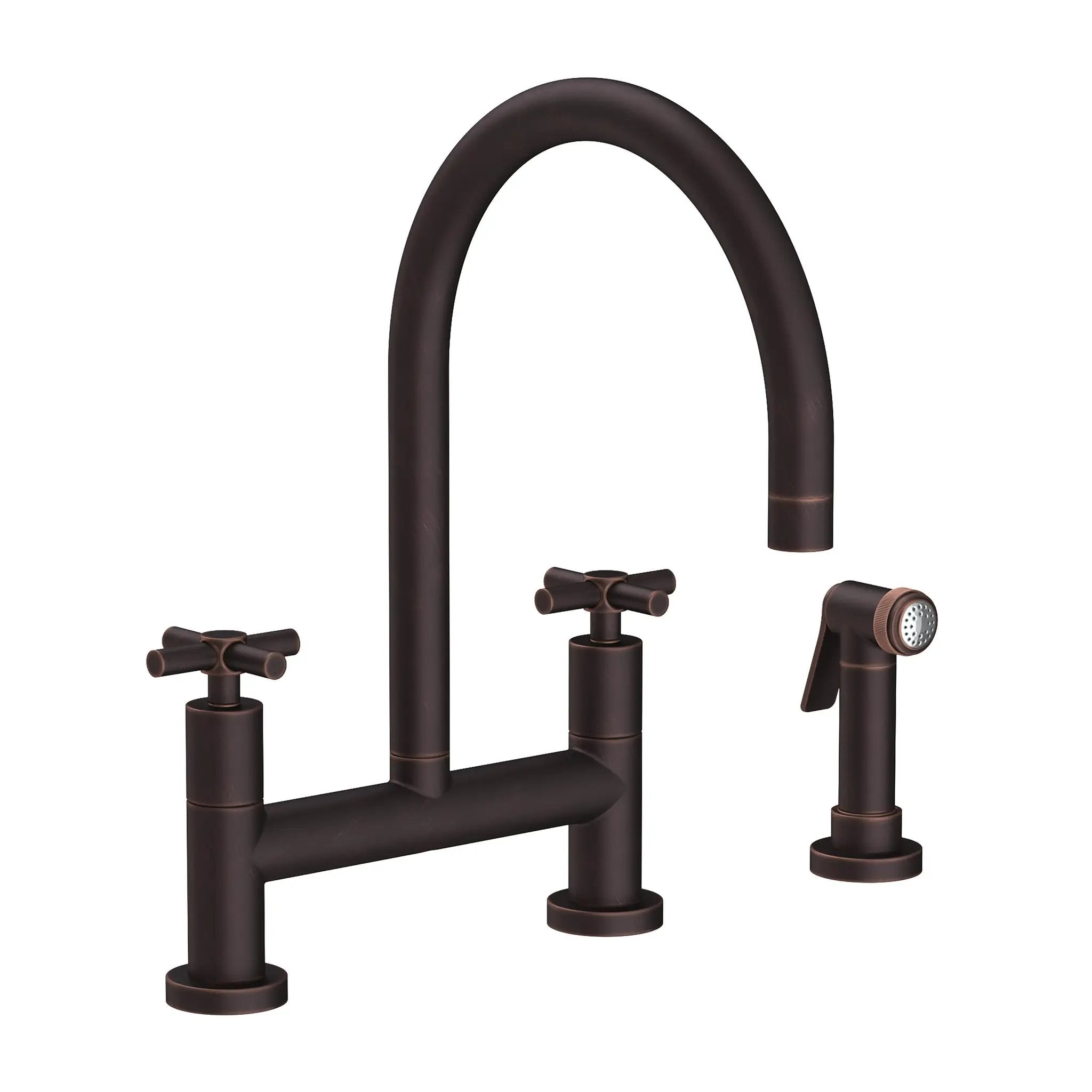 Newport Brass East Linear Kitchen Bridge Faucet with Side Spray by Newport Brass