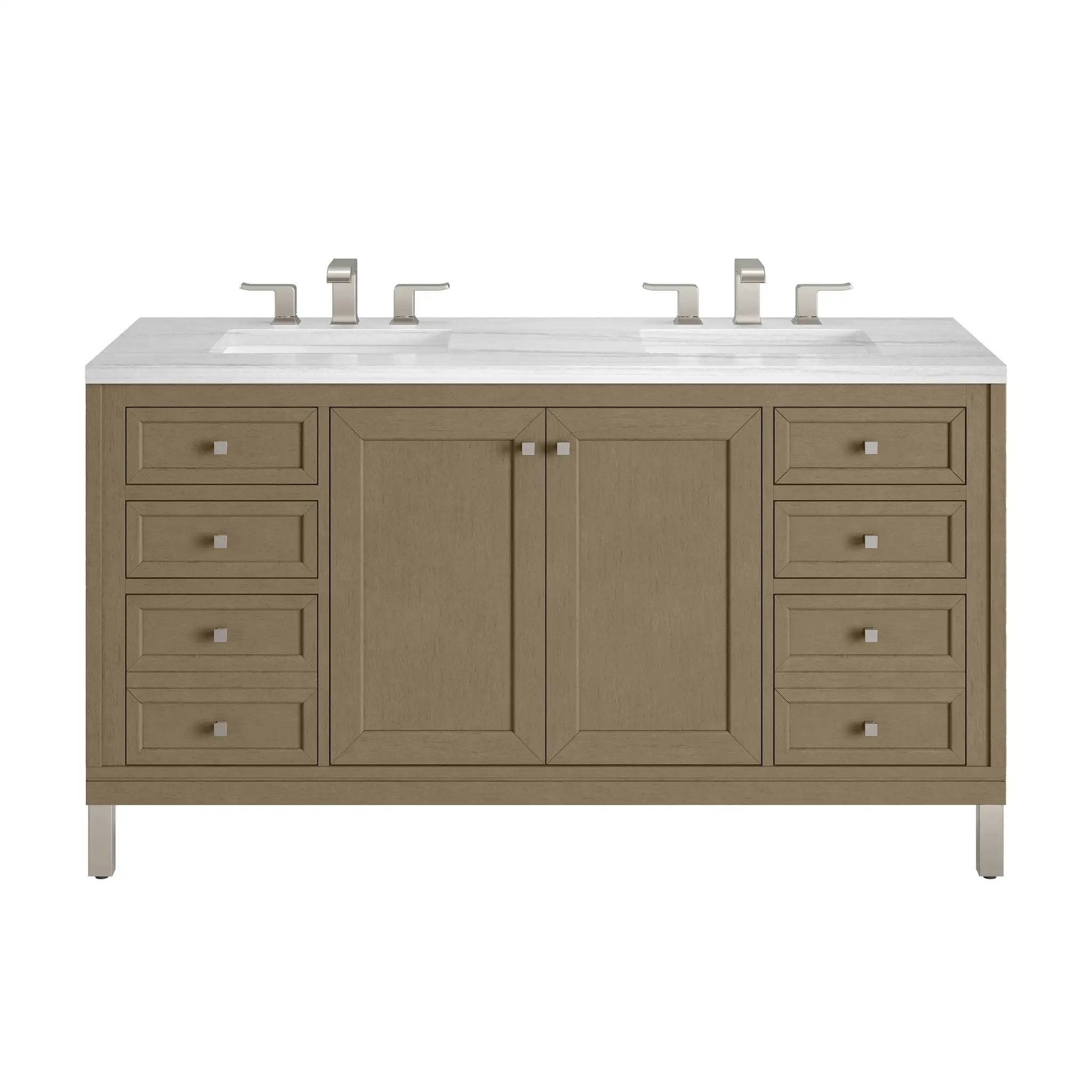 James Martin Chicago 60" Double Vanity Set - Walnut Whisper by James Martin Vanities
